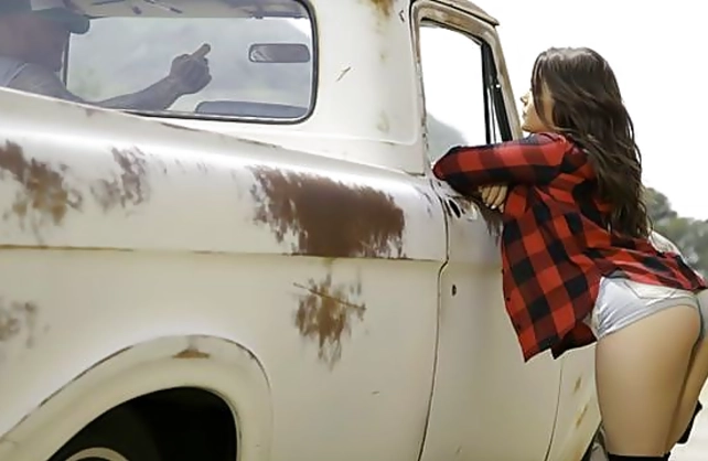 Girl came into hands of lascivious driver who made fun of her naked body