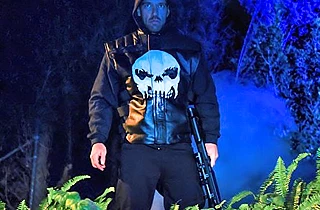 Ghost rider chose pussy of naked girl to shove penis inside and nail it