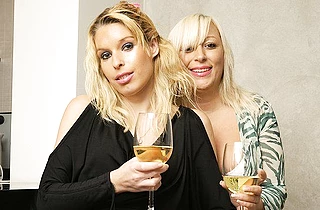 Naked blonde MILFs didn't even think lesbian sex would be so nice
