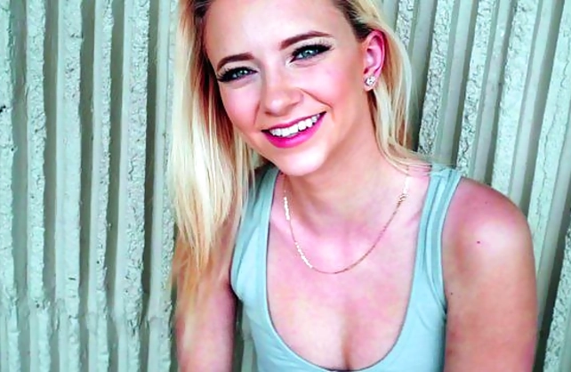 Outdoor porn video where naked fucker drills blonde girl's pussy