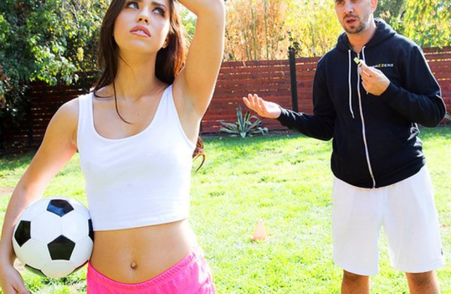 Soccer coach accidentally entices Latina newbie into naked lovemaking