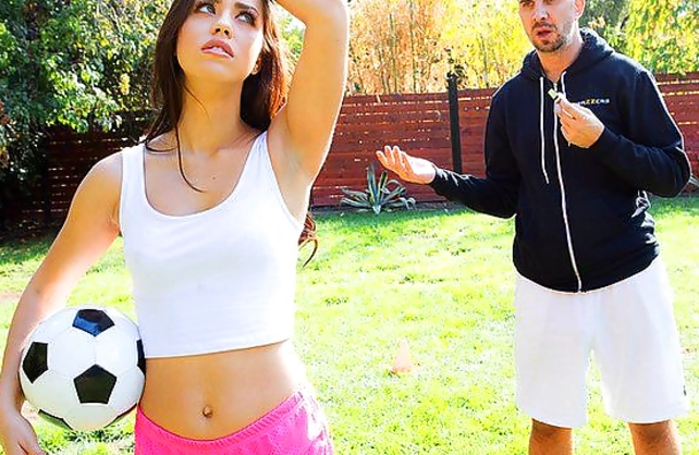Soccer coach accidentally entices Latina newbie into naked lovemaking