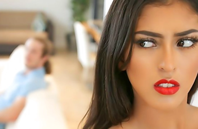 Latina decides to have naked sex with stepbrother to keep his mouth shut