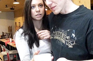 Poor dude reluctantly allows stranger to fuck his naked GF in bowling