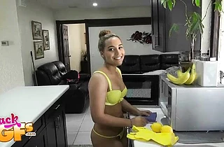 Sexy black GF with a juicy bubble booty fucks with her boyfriend at home