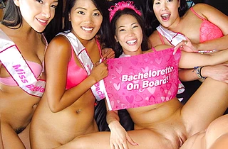 Asian bachelorette fucked by the stripper at her bachelorette party
