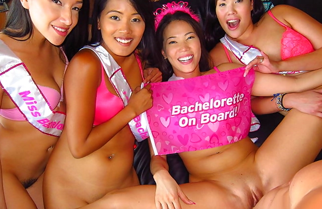 Asian bachelorette fucked by the stripper at her bachelorette party