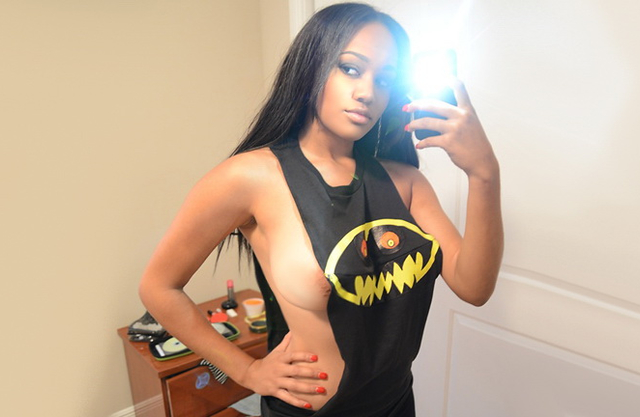 Beautiful black girlfriend fucked hard while filmed by her boyfriend