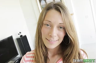 Guy fucks in POV style comely naked girl who wanted to be pornstar