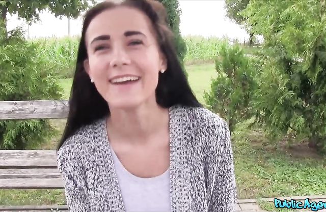 Big money is the reason why brunette girl takes naked cock in pussy