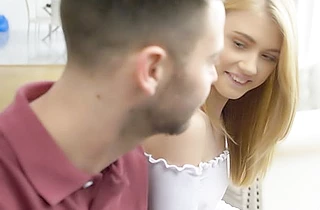 Music teacher had never seen such a pleasure on naked face of girl before