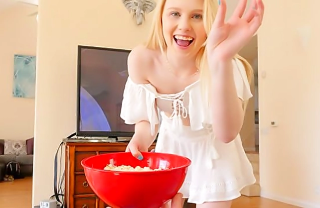 Cutest girl never thought she could get naked cock of stepbrother in pussy