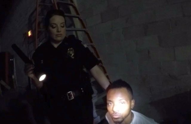 Black thief dragged into threesome with almost naked female officers