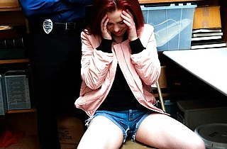 Naked sex is the only way for red-haired girl to avoid going to jail
