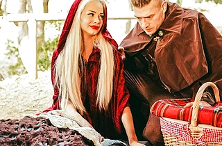 Desperate Little Red Rider enjoys naked fuck with caring stranger