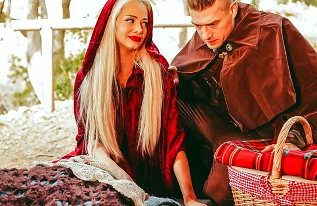 Desperate Little Red Rider enjoys naked fuck with caring stranger
