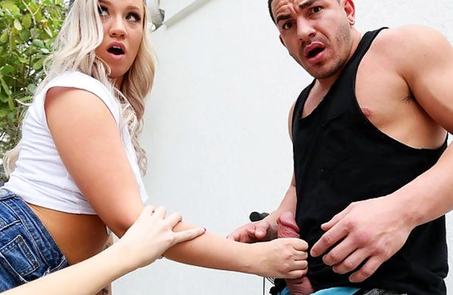 Ravishing blonde girls try naked threesome and they like it so much