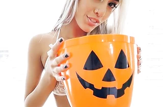 Girl thinks naked cock stretching pussy is much better than candies