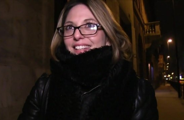 Nerdy girl is picked up by cameraguy and fucked in naked cunt for cash