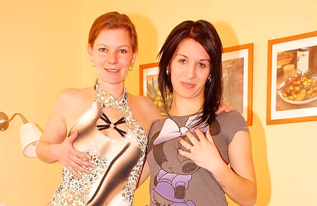 Naked lesbian cuties have sex and strapon definitely won't hurt