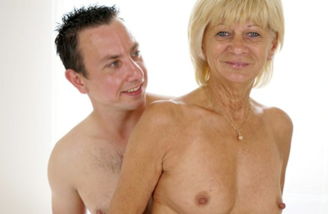 Blonde old woman needs a young naked cock to be satisfied properly