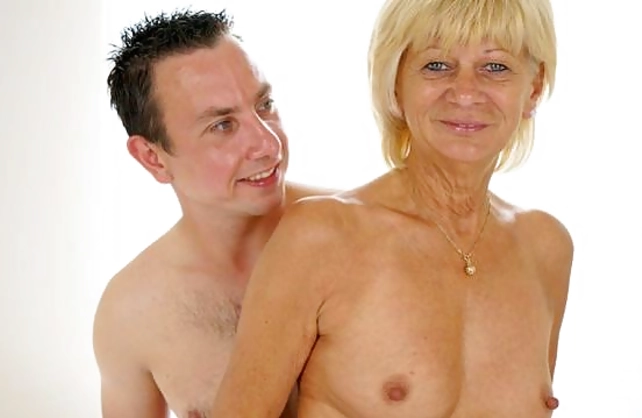 Blonde old woman needs a young naked cock to be satisfied properly