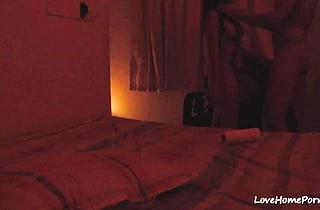 Dark bedroom is perfect place for chick to orally please naked lover