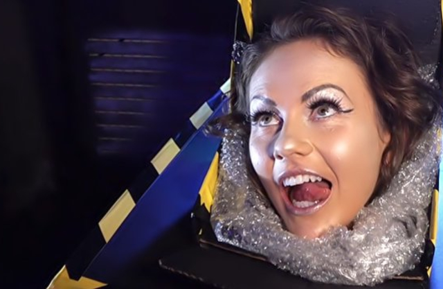 Space pilot activates pretty android to have naked sex on Christmas