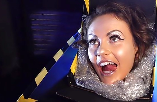 Space pilot activates pretty android to have naked sex on Christmas