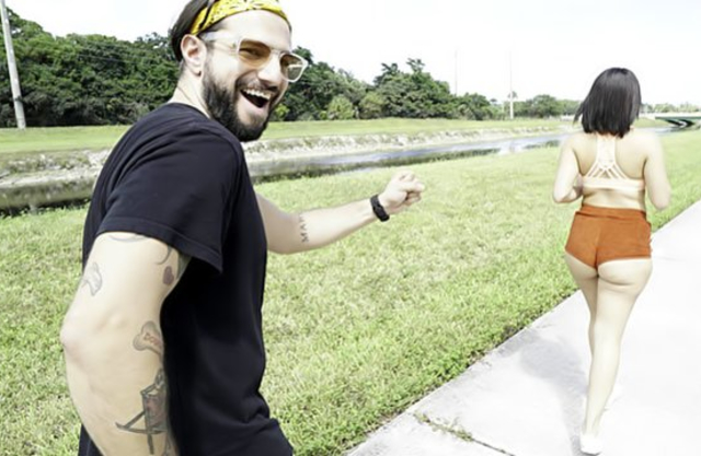 Chick with great assets after jogging is in mood for naked copulation