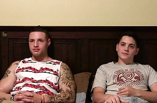 Bruiser gives sexy partner blowjob showing he doesn't need naked girls