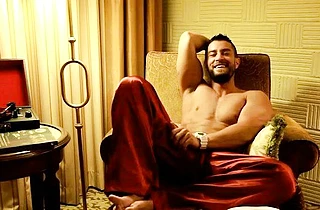Evening thoughts about naked girl make beautiful guy eager to jerk off