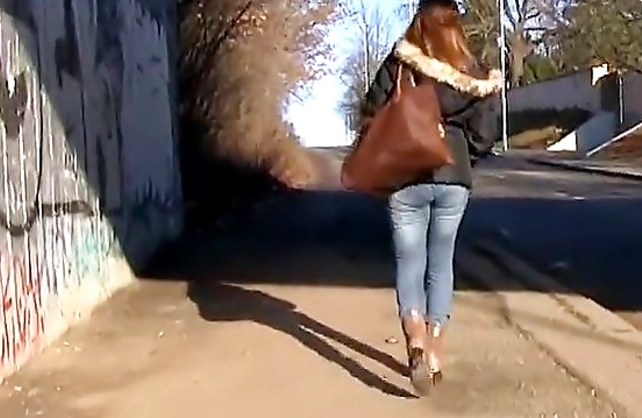 Agent picks up lovely chick and they have naked quickie right in car