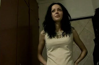Smart man coaxes brunette to revenge on BF by sucking his naked cock