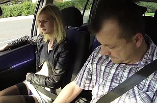 Spacious van is perfect place for man to bang naked blonde hooker