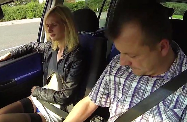Spacious van is perfect place for man to bang naked blonde hooker