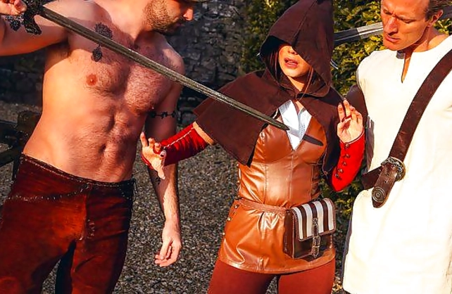 Horny witcher from porn parody drills naked babe with his huge dick