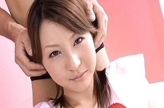 Hot clip in which almost naked girl carefully sucks Japanese dick
