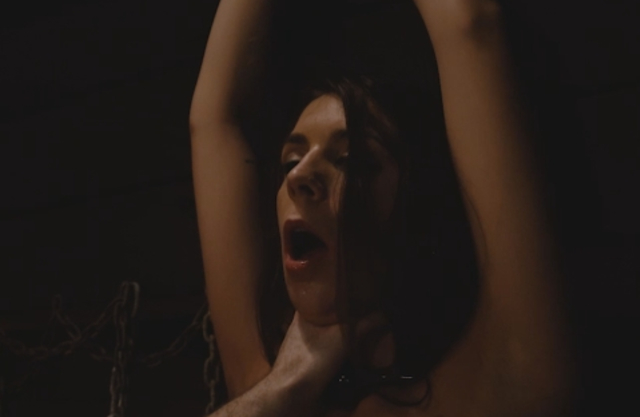 Hotel manager fucks the naked girl in front of her restrained bestie
