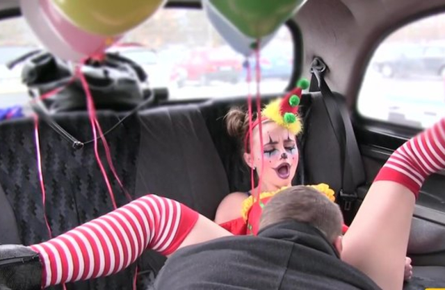 Spontaneous sex with taxi driver makes beautiful naked girl smile again