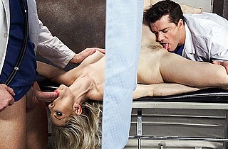 Doctors cure naked girl penetrating her sexy orifices at the same time