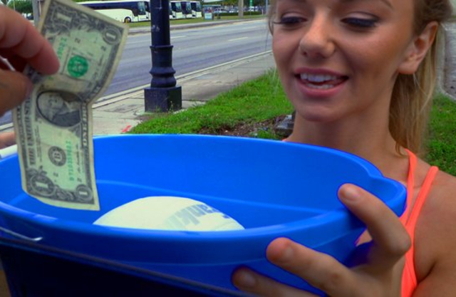 Naked girl wants to be fucked by a sexy pickup artist for money