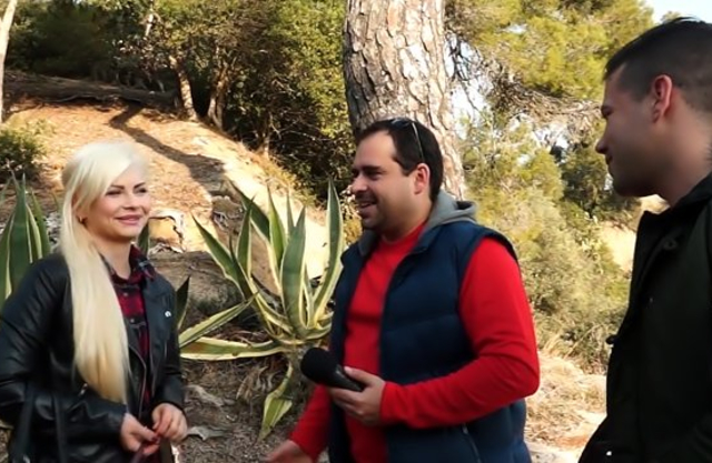 European friends pick up the platinum blonde and drill naked cunt