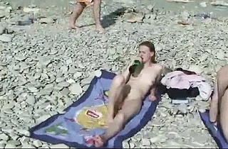 Exhibitionists come to the nude beach where they can relax being naked
