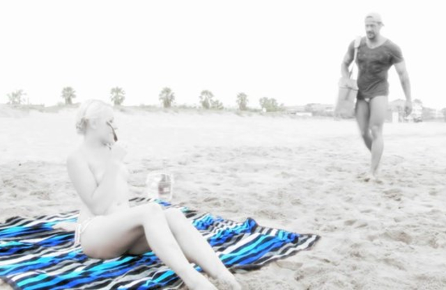 Russian blonde deserves an ice cream after the naked bull fucks her