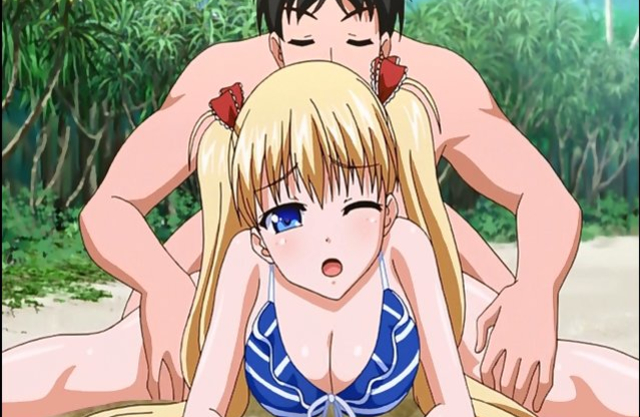 Lifeguard manages to fuck naked vagina of the big-boobied blonde