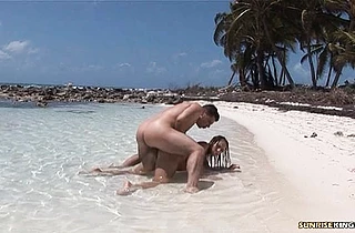 Super-hot Roberta Gemma with big tits rides naked macho's dick outdoors