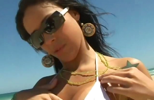 Frigid wife is the reason for the man to fuck naked hottie on the beach