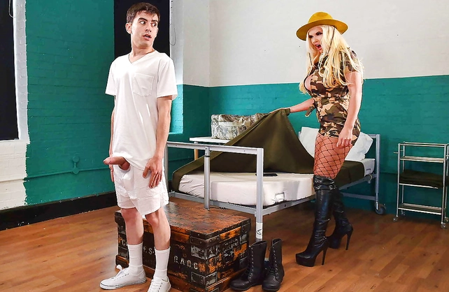 Camp ranger lady finds porn magazines and punishes this little douche