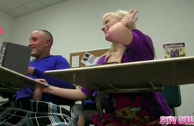 Girls fucking in a classroom
